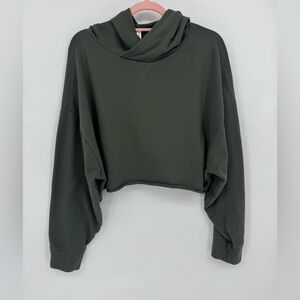 Fabletics Forest Green Cropped Sweatshirt